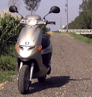 Scooter in a field